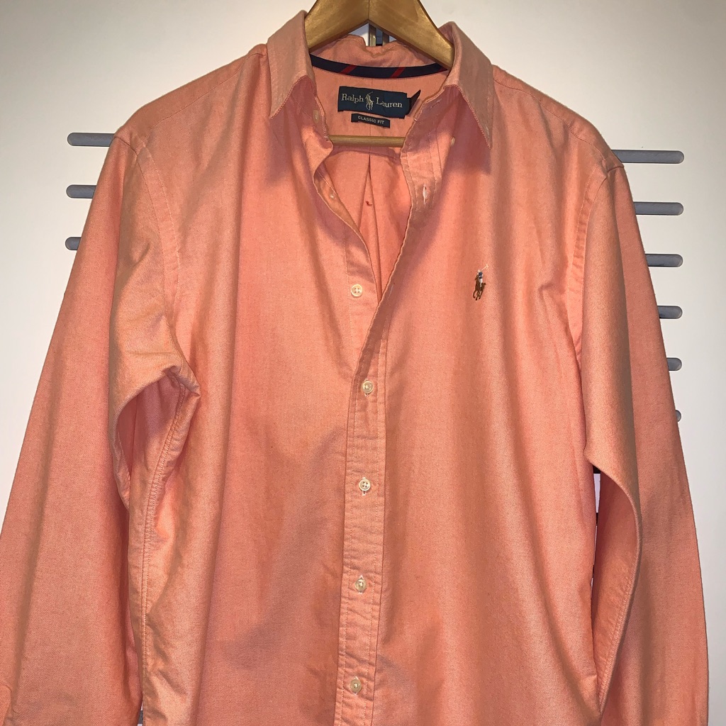 New Polo Salmon Colored Shirt Size Large